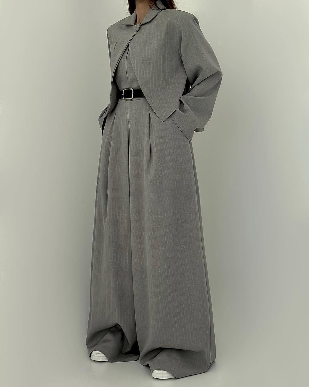Lauralie – Trägerloser Jumpsuit im Jackenstil, Set Für Den Weg zur Arbeit
