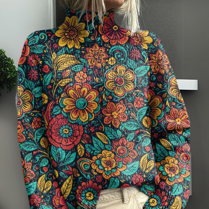 Rasha - Bunt Bedruckter Pullover