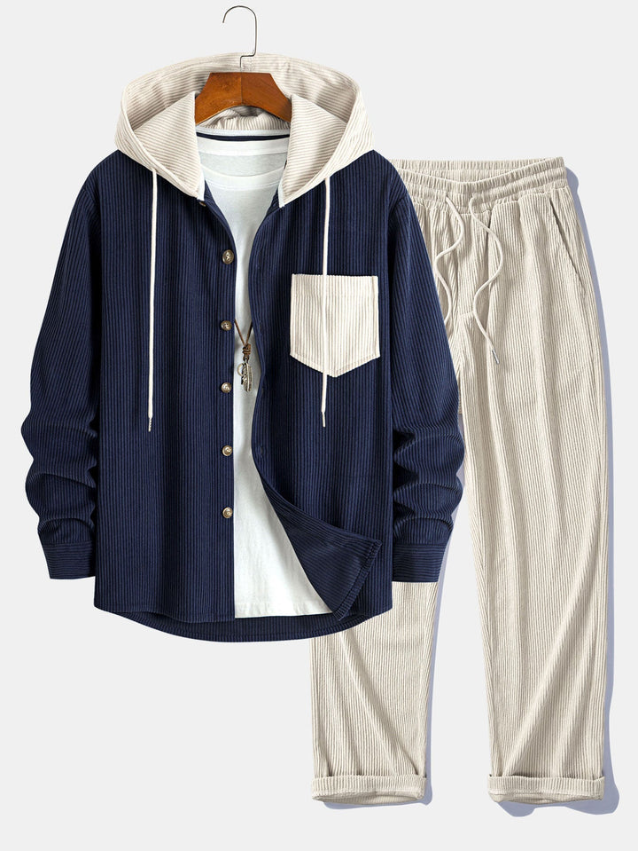 Cadmus – Set Aus Kapuzen Hemd Und Hose Aus Cord