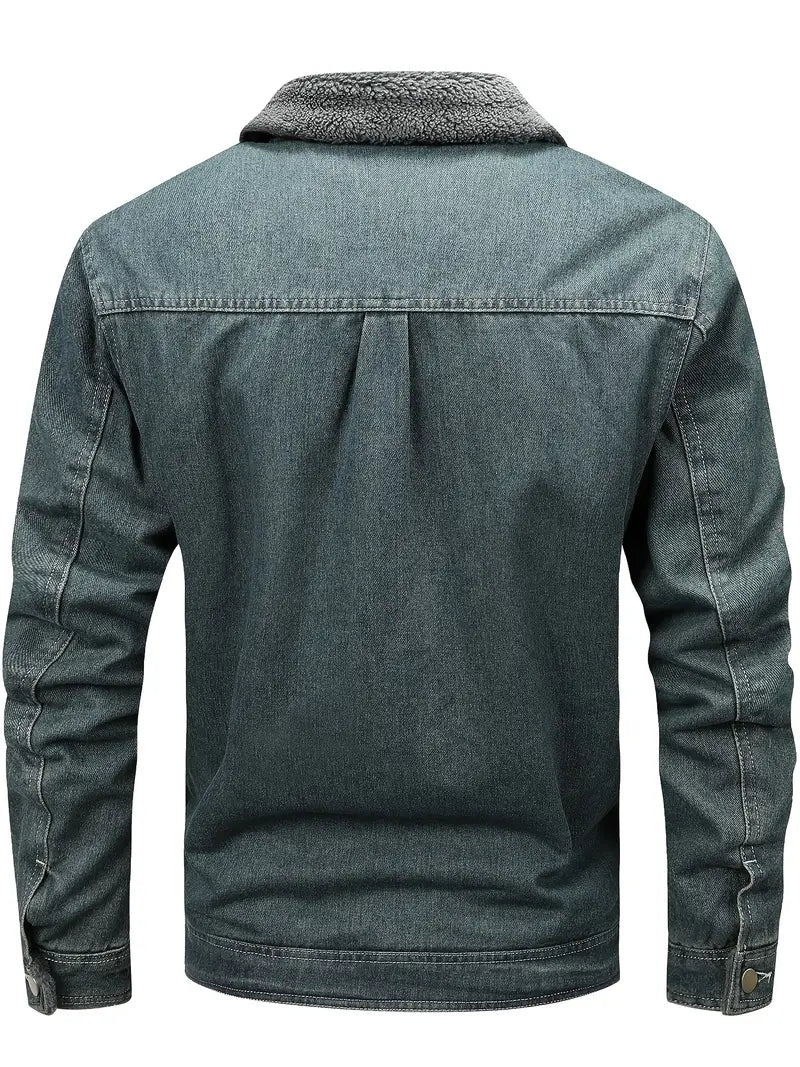 Geoffroy – Vintage Jeans Jacke Mit Fleece Futter
