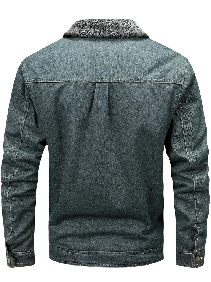 Geoffroy – Vintage Jeans Jacke Mit Fleece Futter