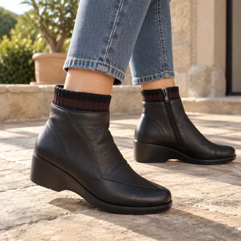 Nickia – Stiefeletten Mit Seitlichem Reißverschluss