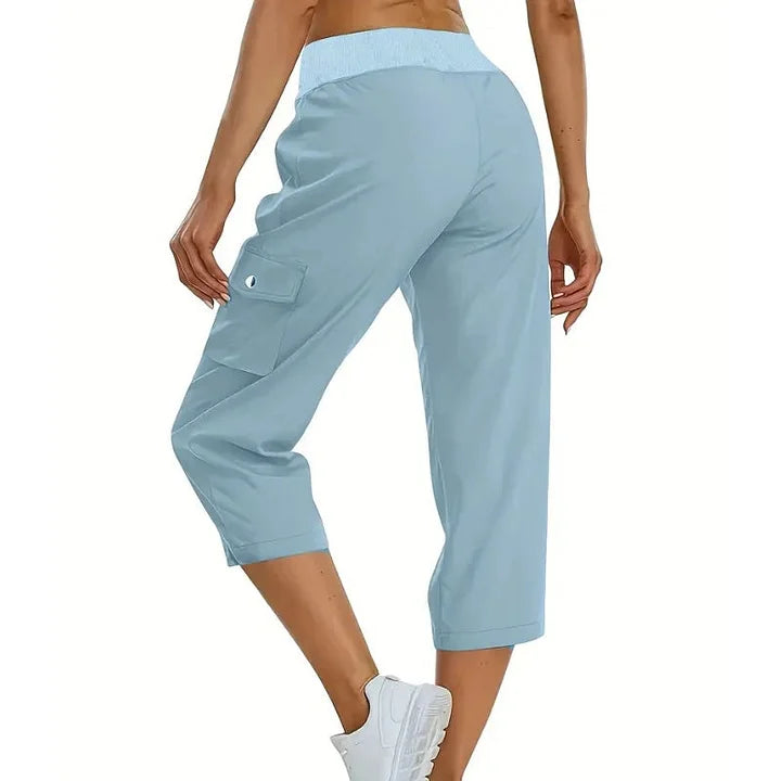 Mileni - Bequeme Caprihose Mit Hoher Taille Und Praktischen Taschen