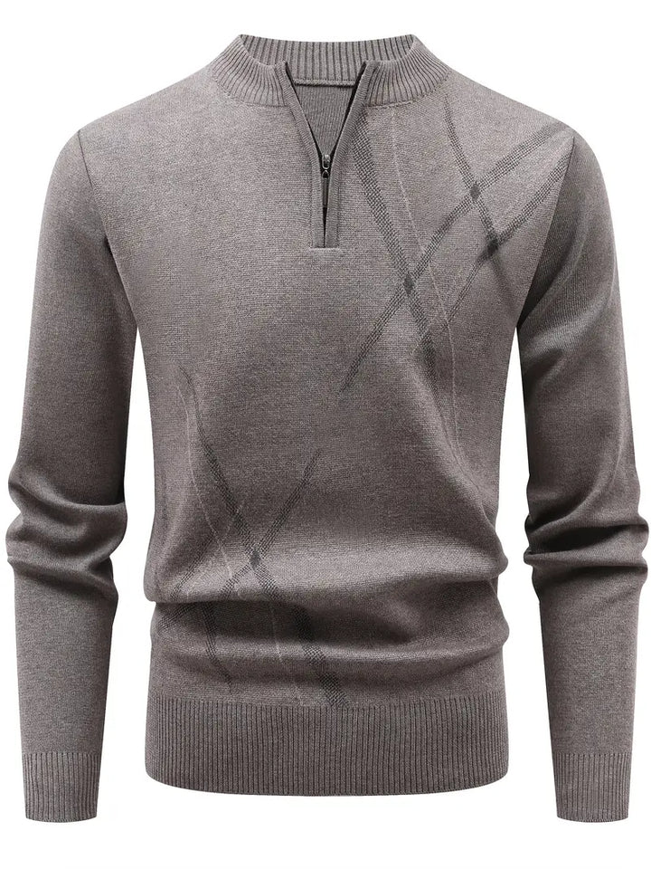 Yoann – Strick Pullover Mit Viertelreißverschluss
