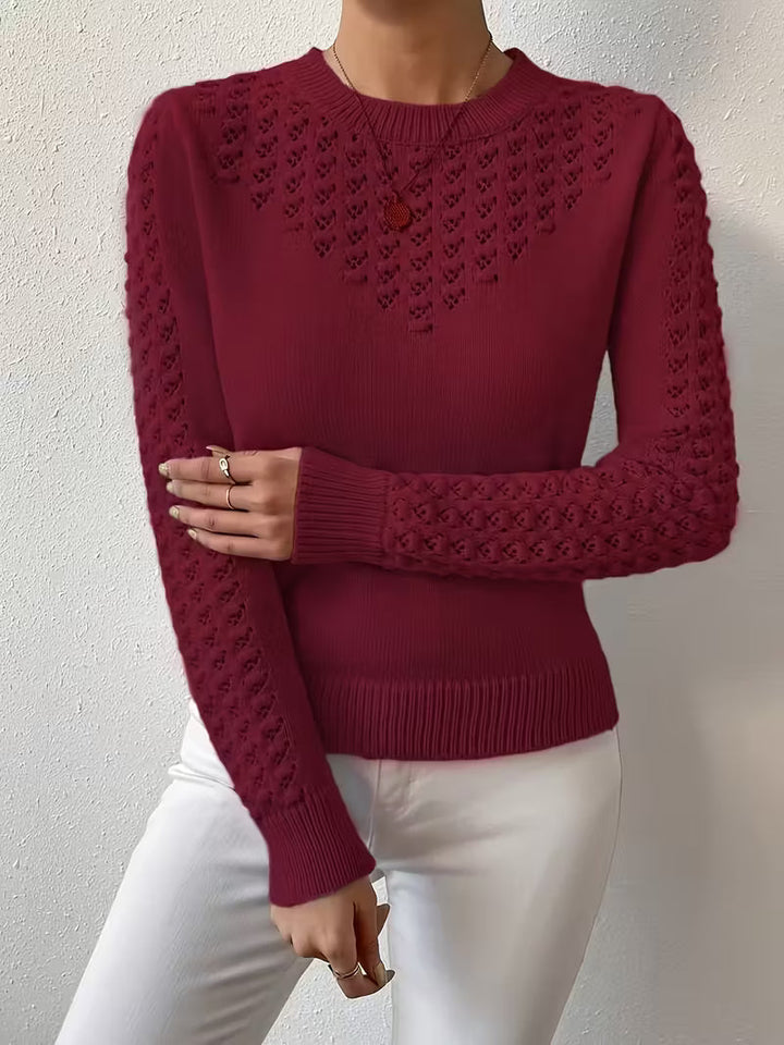 Shannen - Langärmeliger Strickpullover