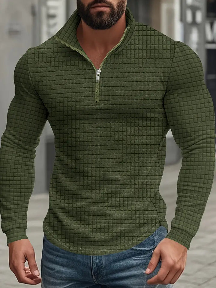 Jarryd – Langarm Sweatshirt Mit Halbem Reißverschluss