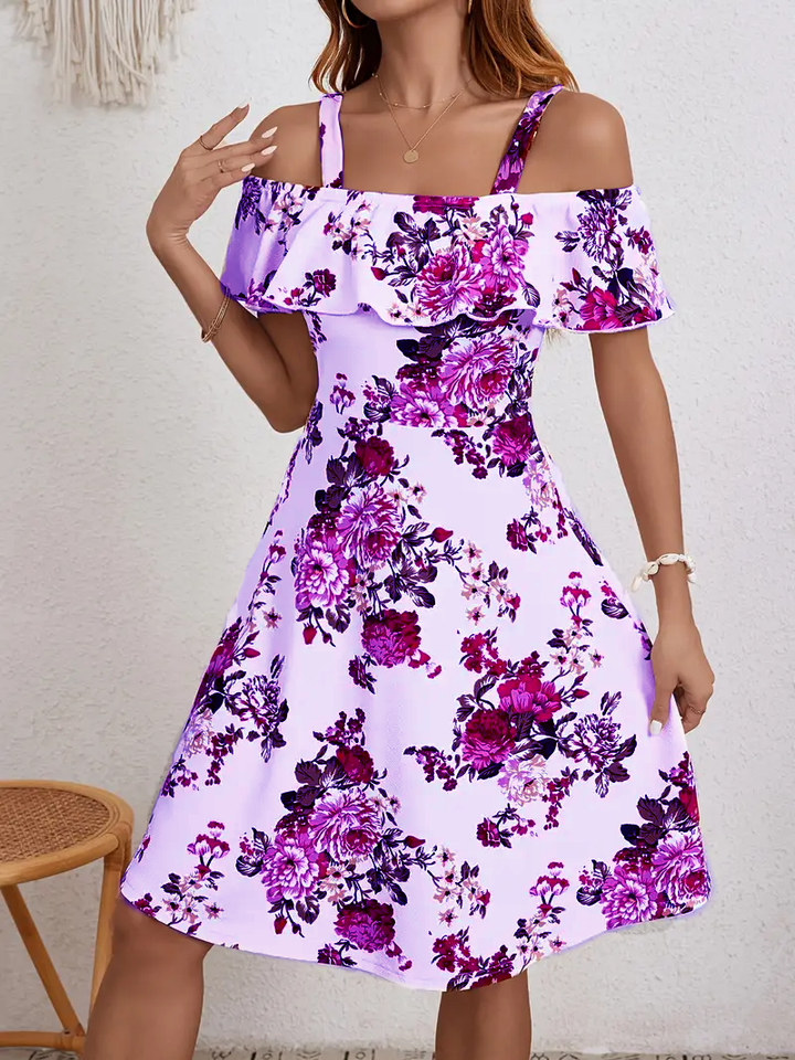 Rosanne - Elegantes Kleid Mit Blumendruck