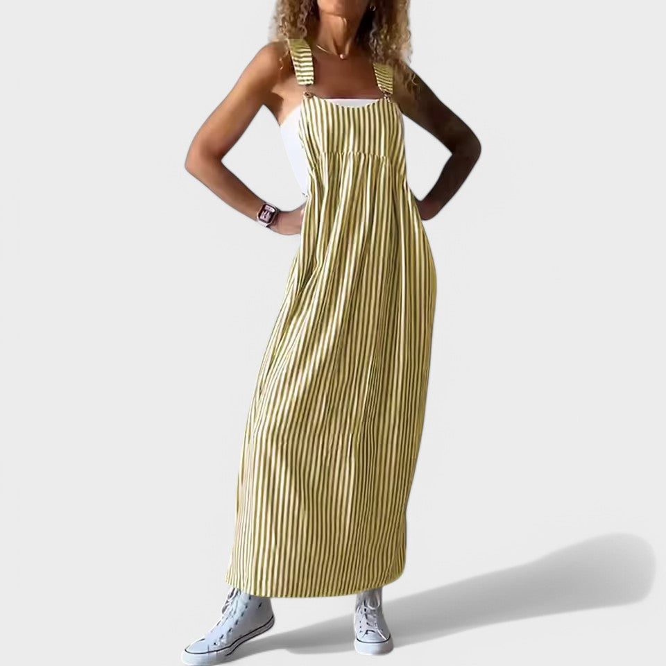 Guzel – Stilvolles Maxikleid Mit Streifenprint