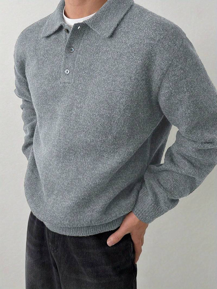 Eliran - Elegantes Langarm Rollkragen Strickoberteil