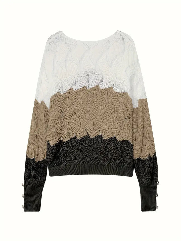 Renilda - Eleganter Strickpullover Mit V-Ausschnitt