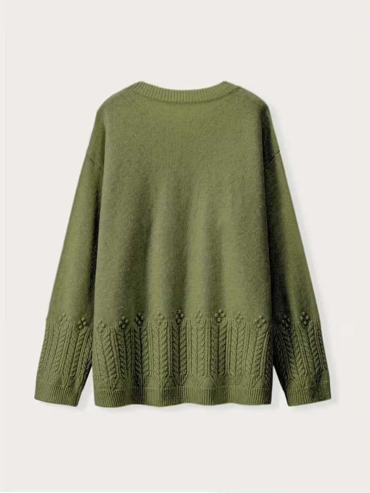 Ghizala – Pullover Mit Rundhalsausschnitt Und Blumenmuster
