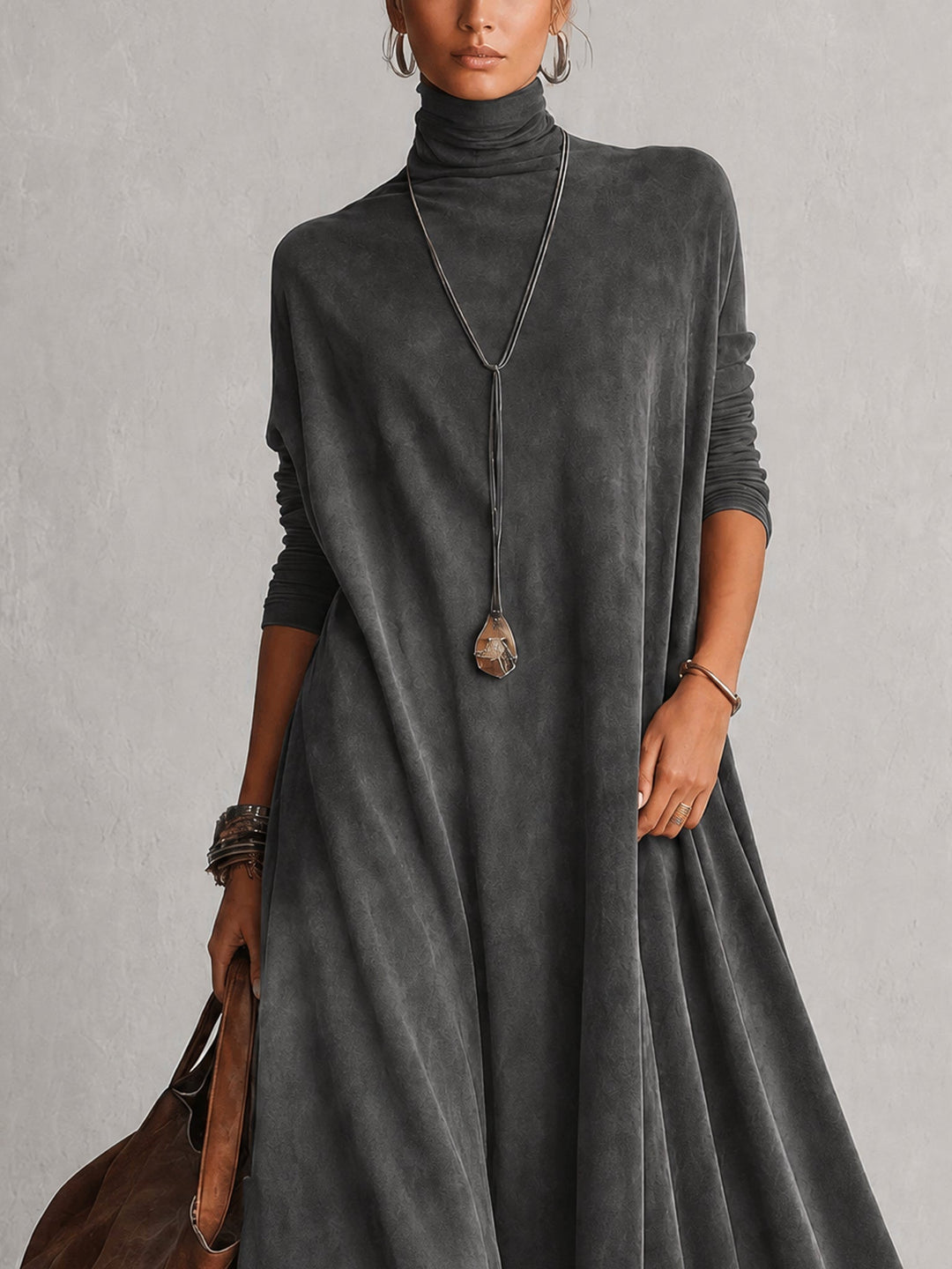 Albria – Langärmliges Maxikleid im Vintage-Stil