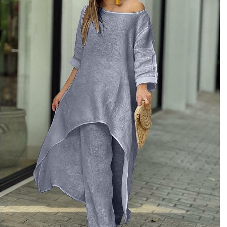 Liselotte - Modisches Freizeitkleid aus Leinen