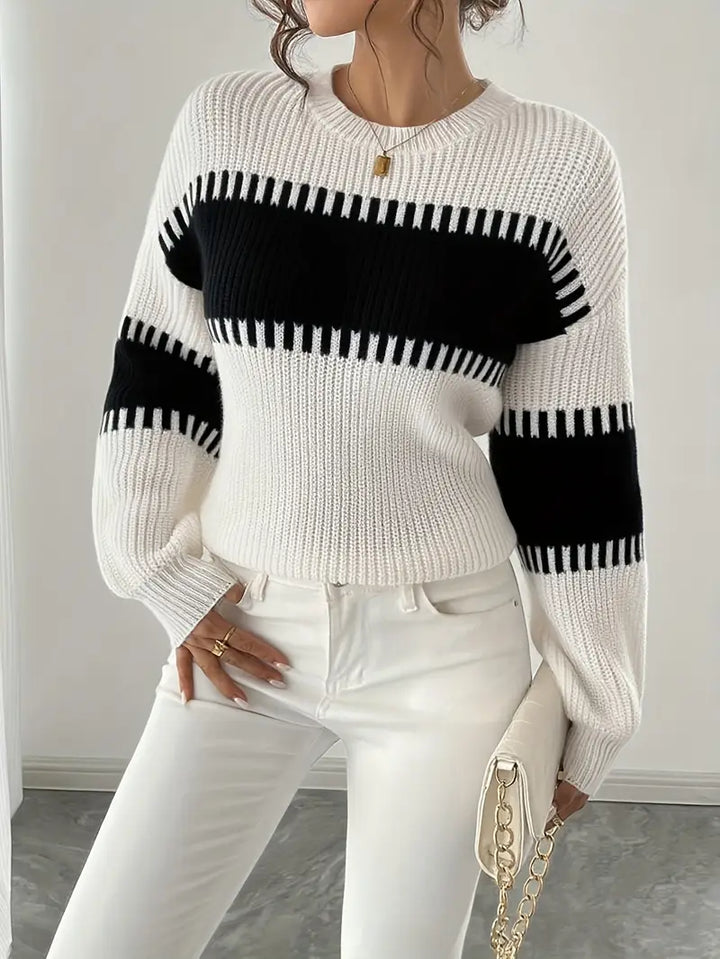 Gyneth - Langärmeliger Pullover Mit Rundhalsausschnitt