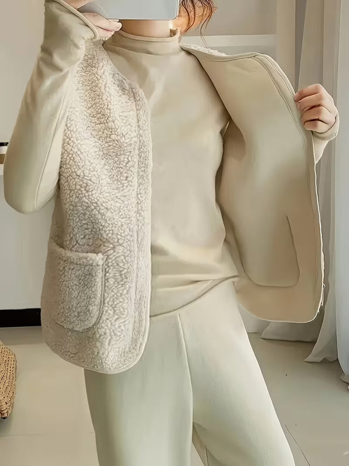 Miona – Plüsch-Fleece-Weste Mit Taschen