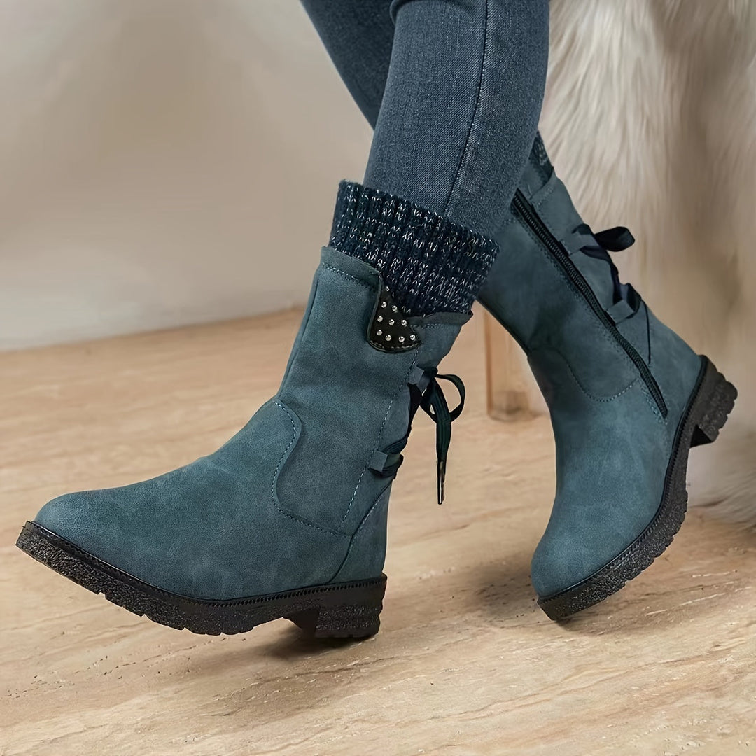 Willemjn – Schnürstiefeletten mit Gestrickten Bündchen