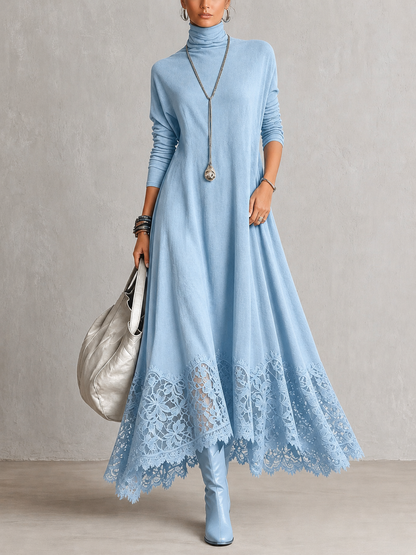 Albria – Langärmliges Maxikleid im Vintage-Stil