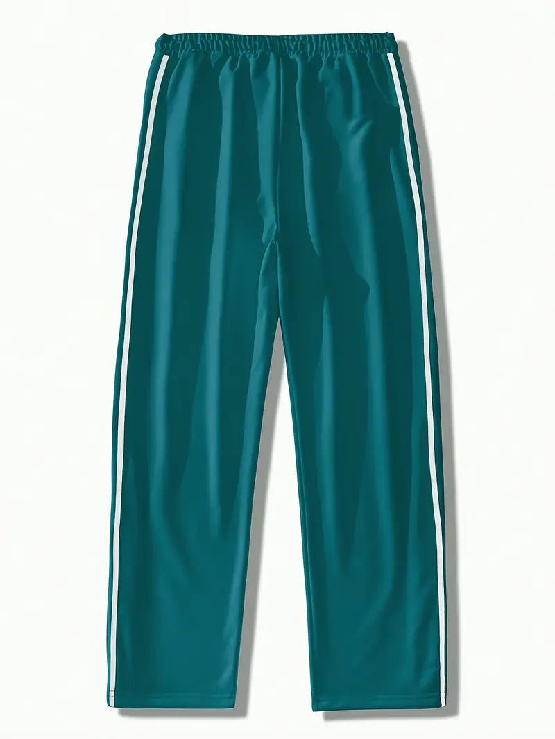 Mendis – Lässige Sport Hose Mit Geradem Bein Und Druckknopfverschluss
