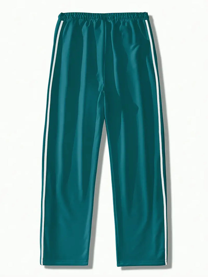 Mendis – Lässige Sport Hose Mit Geradem Bein Und Druckknopfverschluss