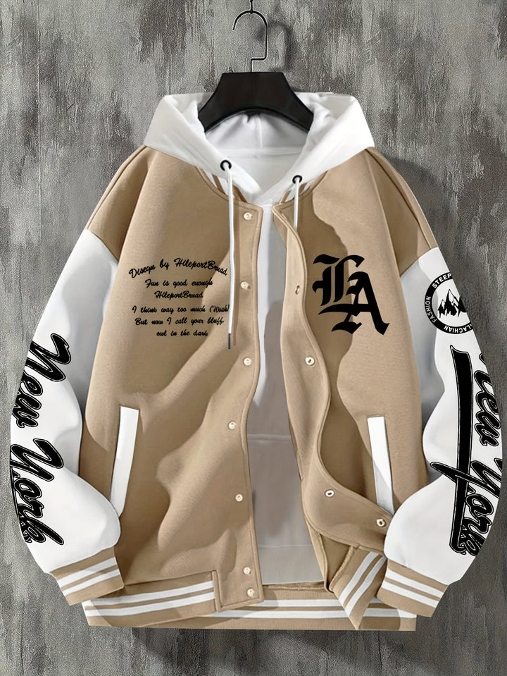 Steinke – Baseballjacke Mit Knopfleiste Vorne