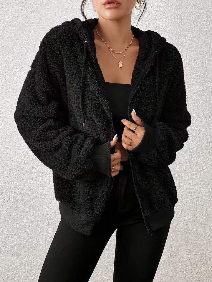 Keriana - Casual Hooded Warm Furry Jacket