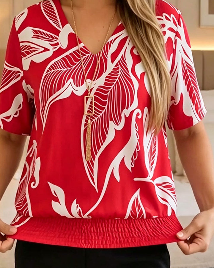 Isheba – Elegante Kurzarmbluse