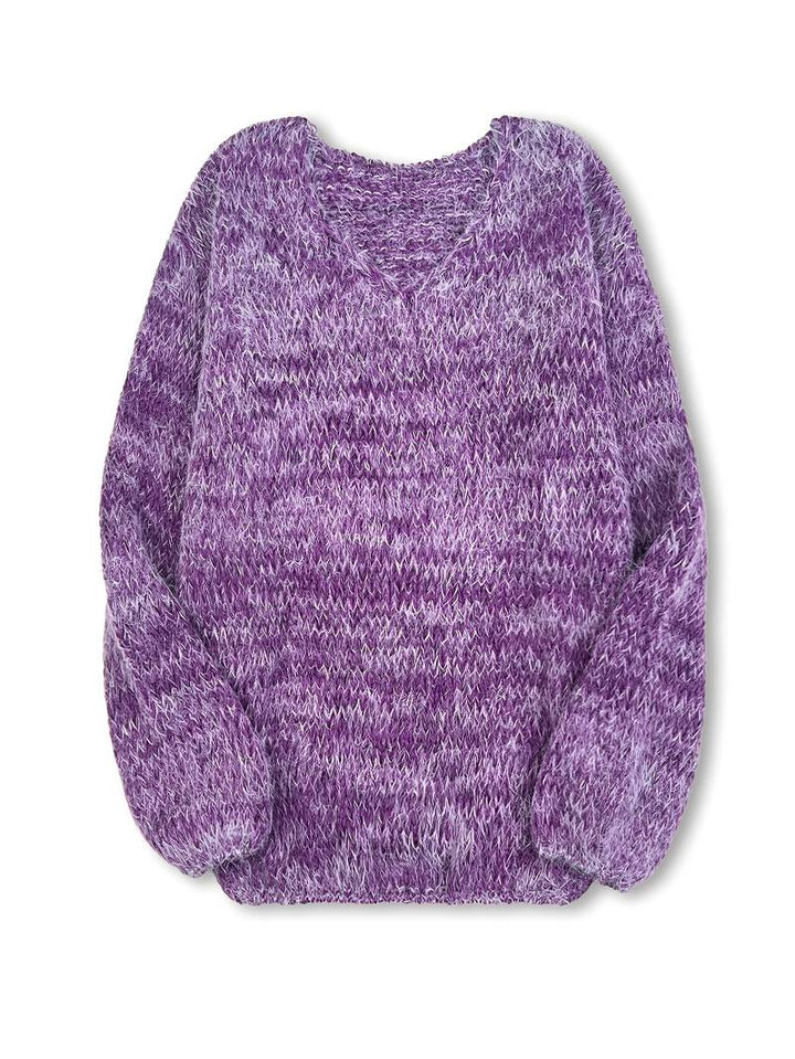 Lital - Eleganter Weicher Pullover Mit V-Ausschnitt