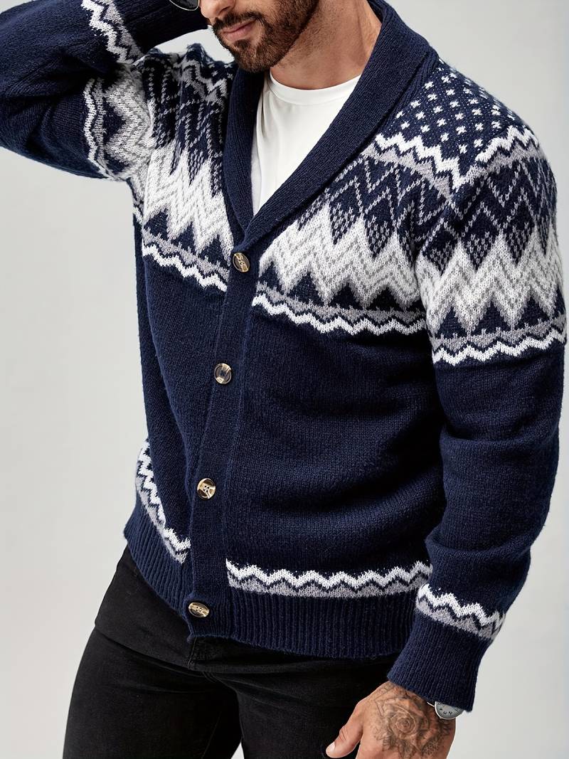 Elroy - Lässiger Pullover Mit Geometrischem Muster