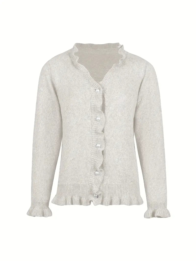 Hanifa – Eleganter Strick Strickjacke Mit Knöpfen