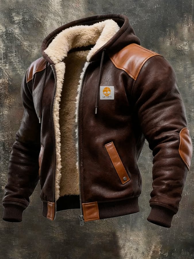 Francois – Vintage Wildleder Jacke Mit Kapuze