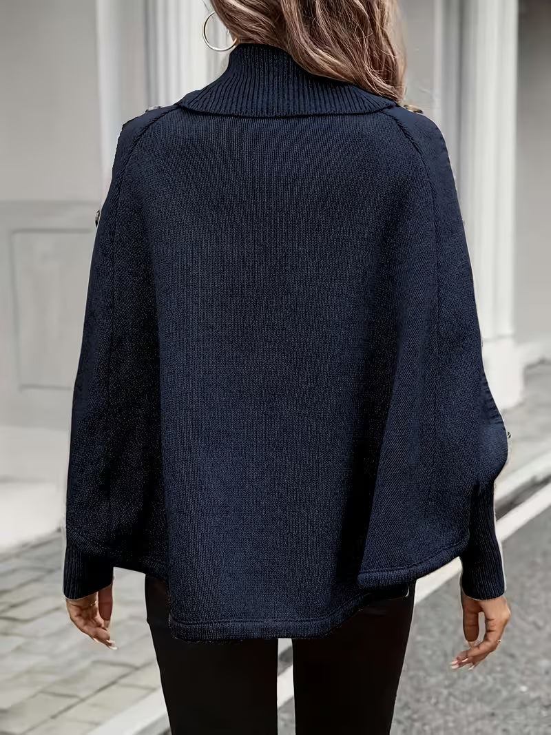 Lolana – Pullover Mit Hohem Kragen Und Gedrehtem Stil