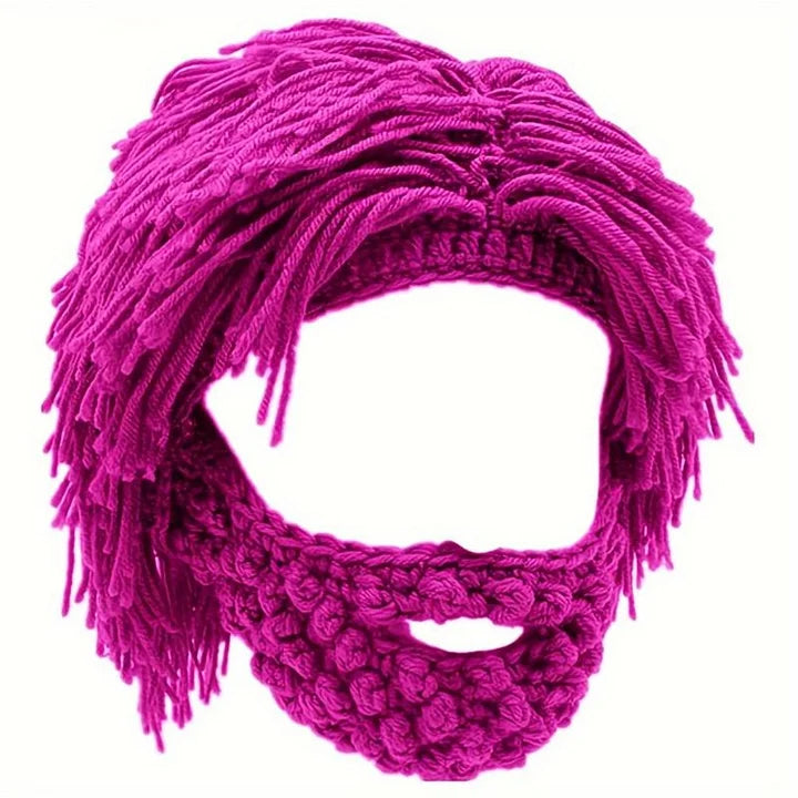 Grantley – Beanie im Punk Stil mit Integrierter Glatter Perücke