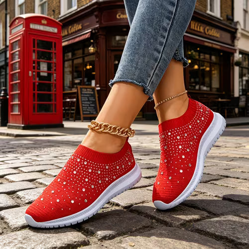 Elizaa – Bequemer Turnschuh Mit Strasssteinen