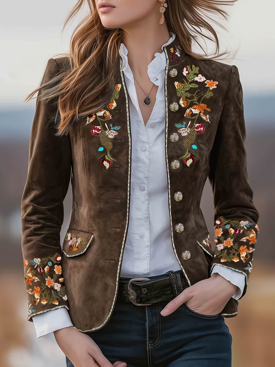 Anisaa – Elegante Jacke Mit Stehkragen