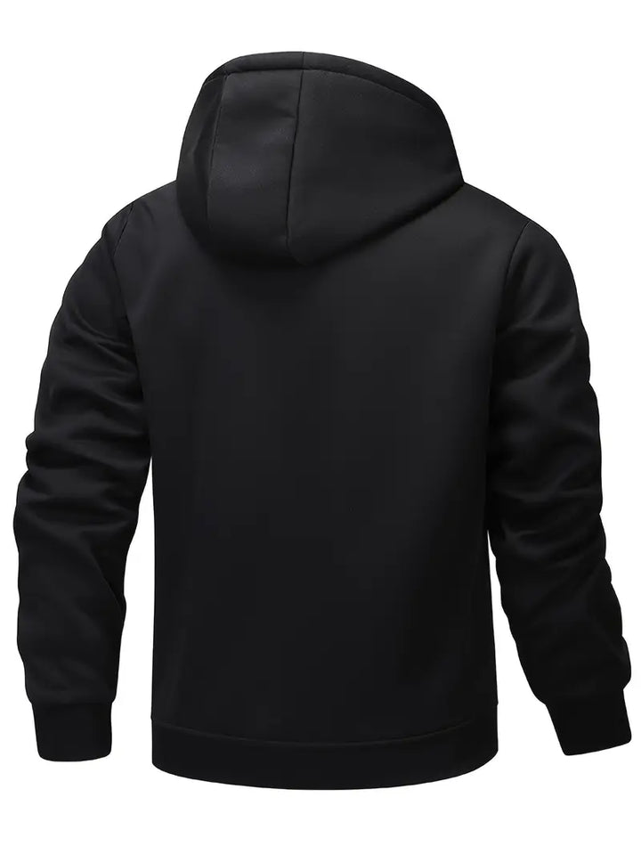 Helge - Lässiger Kapuzenpullover Mit Langen Ärmeln Und Reißverschluss