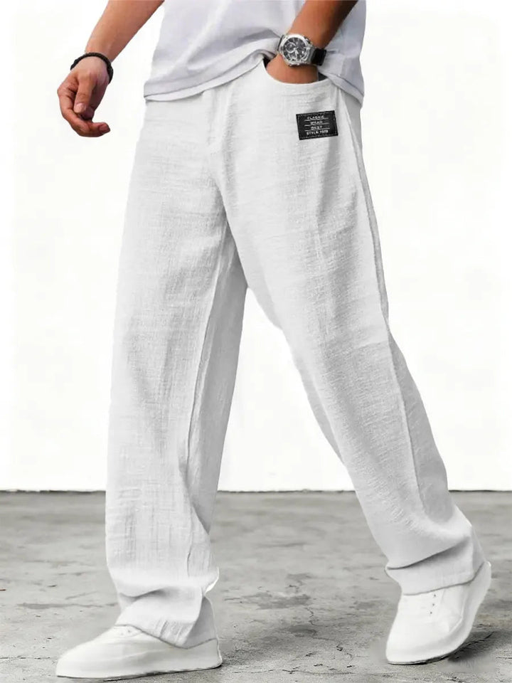 Lushan - Weite Leinen Hose