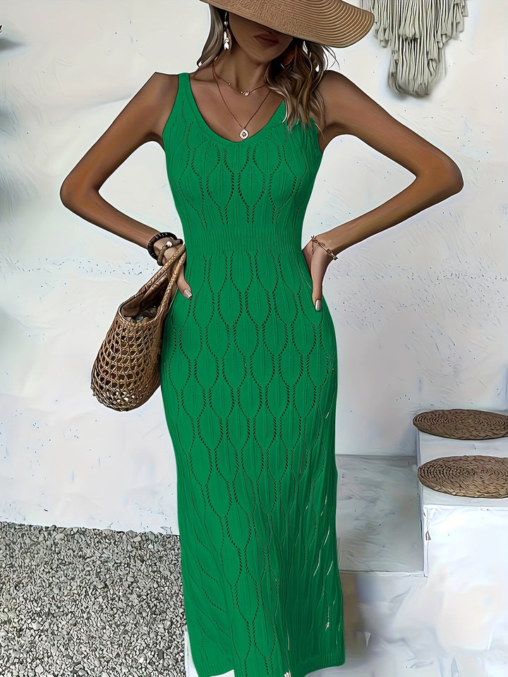 Luciana - Ärmelloses Langes Strickkleid Im Mantelstil