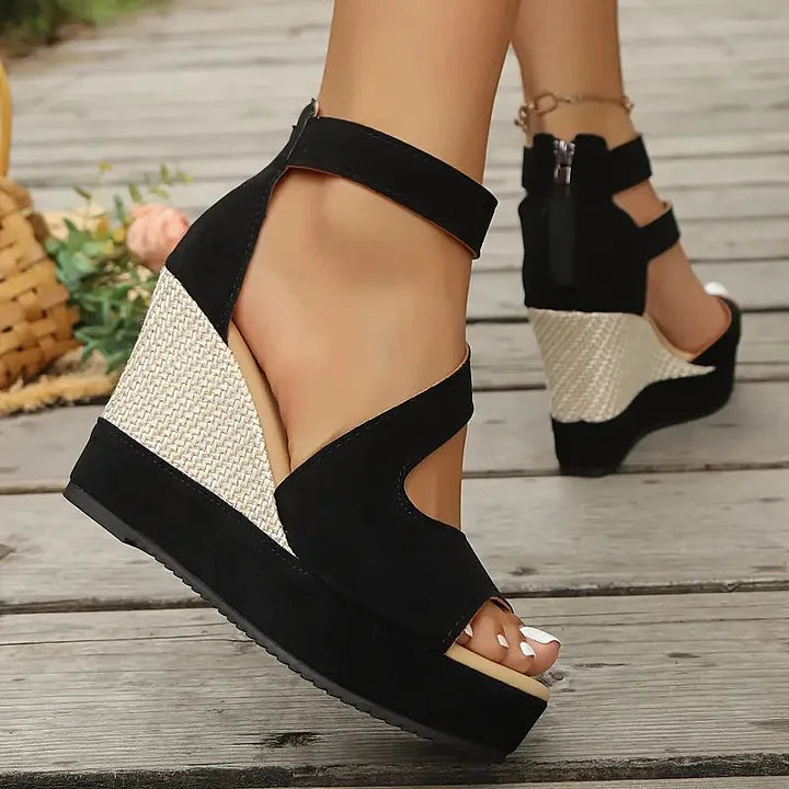 Leontyne – Orthopädische Keilabsatz Sandalen