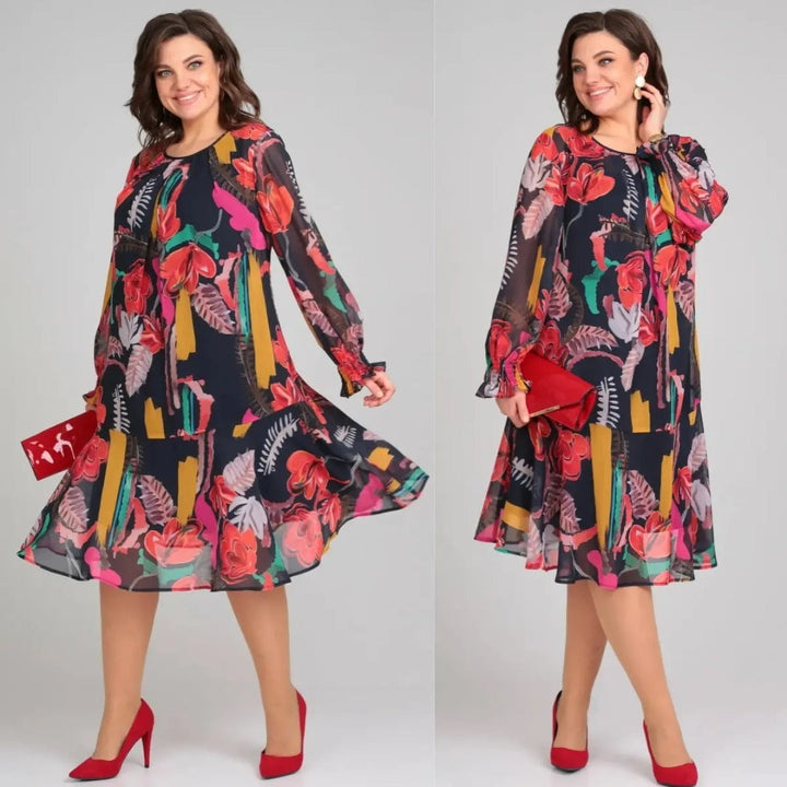 Vinoshika - Elegantes Blumen Kleid