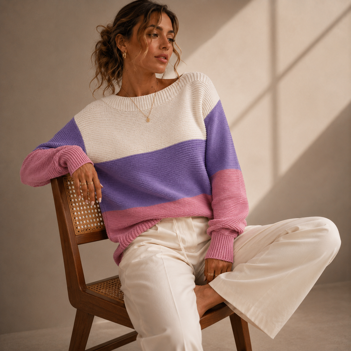 Nirelia – Eleganter Übergröße-Strickpullover