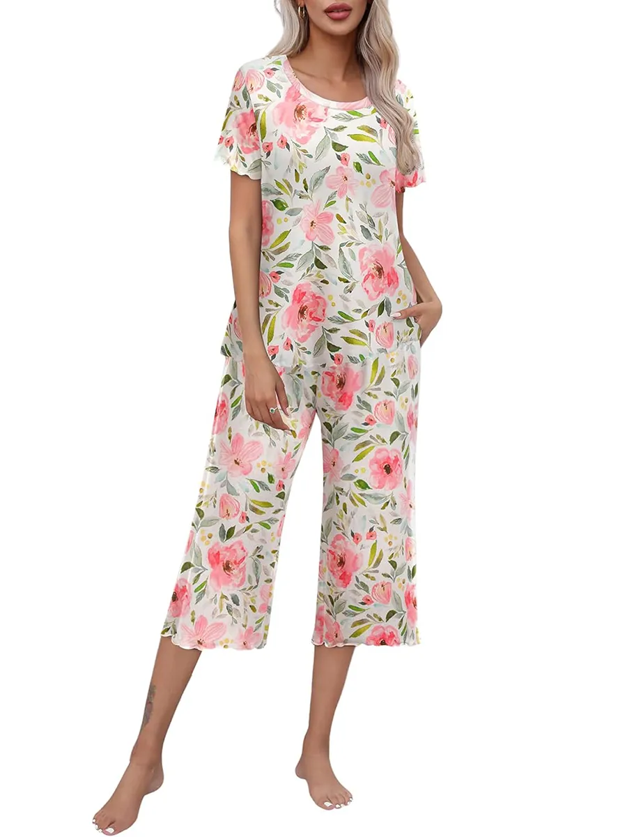 Rashini - Lässiger Pyjama Mit Drucken