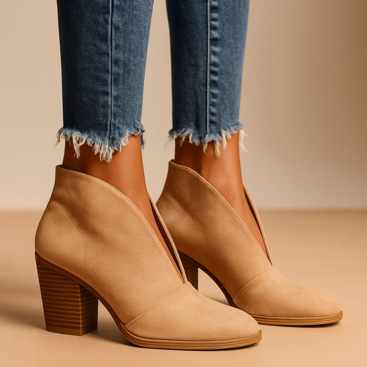 Phyllis – Stiefeletten Mit V-Ausschnitt