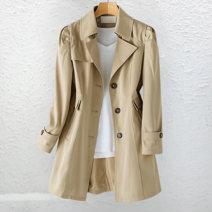 Ellice - Langärmeliger Trenchcoat Mit Knöpfen