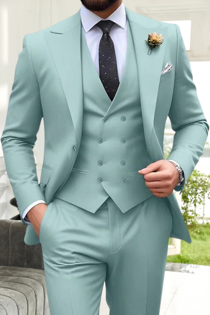 Gremist - Spitze Revers Slim Fit 3-Teilige Anzüge