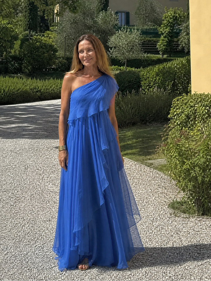 Seyma -Maxikleid mit Rüschen