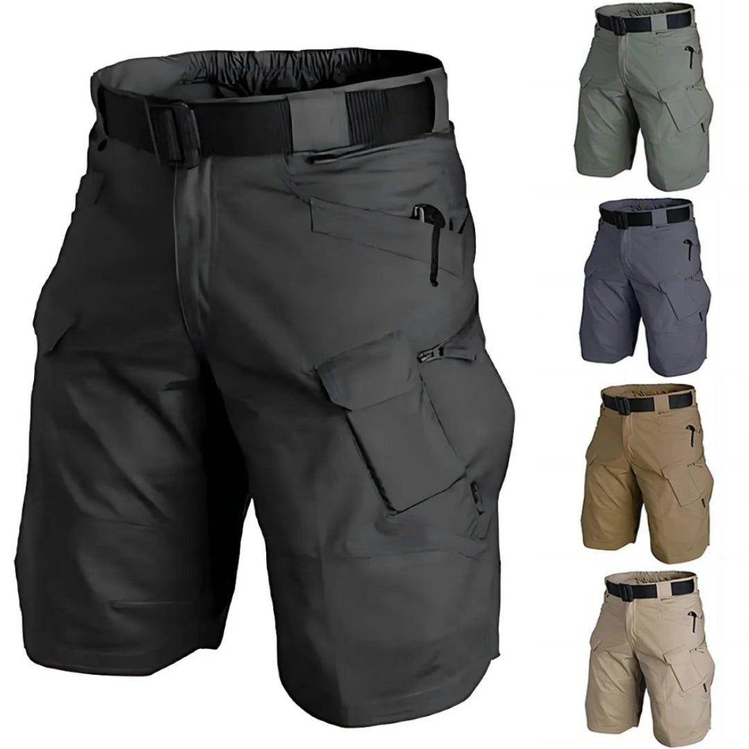 Kazuya - Cargo-Kurze Hosen mit 7 Taschen + Freier Gürtel
