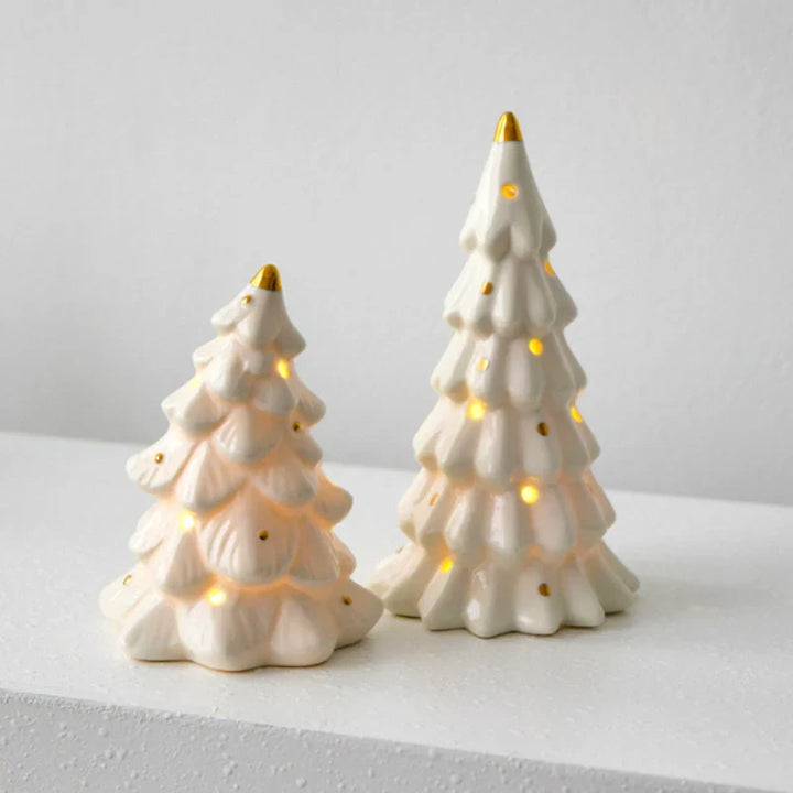 SnowLume – Keramik Weihnachtsdorf LED Dekorationsset