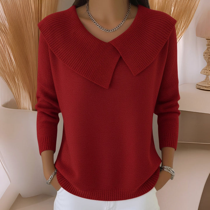 Yamina - Gemütlicher Pullover Mit Kragen