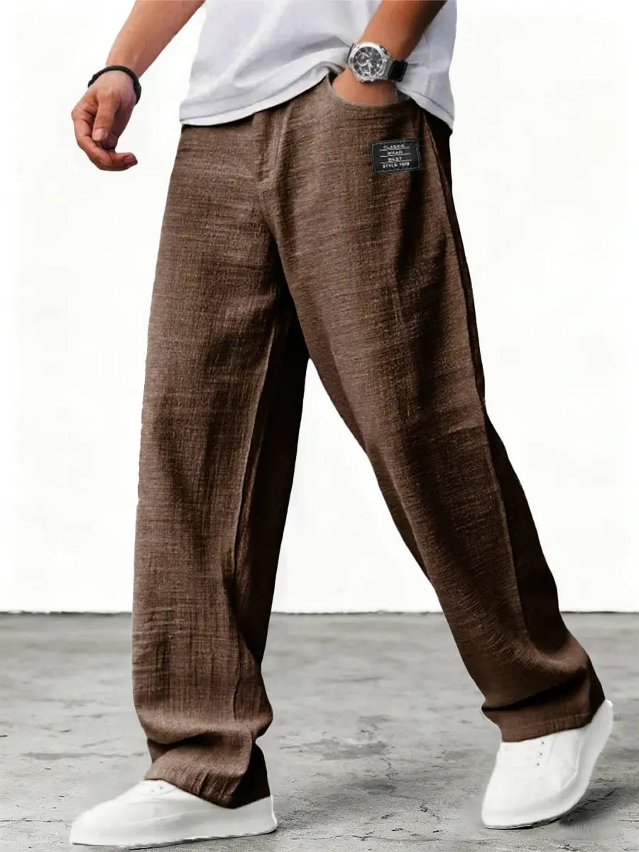 Lushan - Weite Leinen Hose