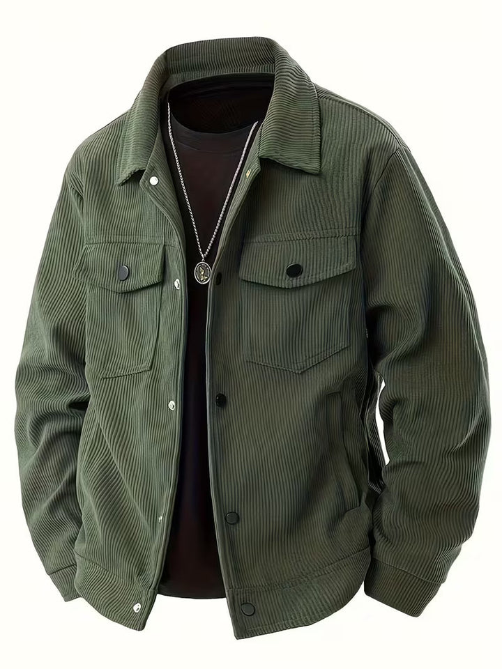Matthaus – Cordjacke mit Kragen Und Pattentaschen